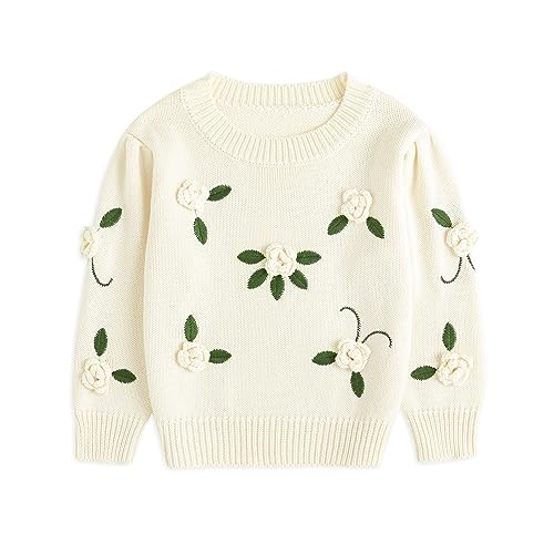 Image of Simplee kids Baby Pullover Sweater Valentines Outfit Love Embroidery Knit Sweaters Coat for Autumn Fall and Winter