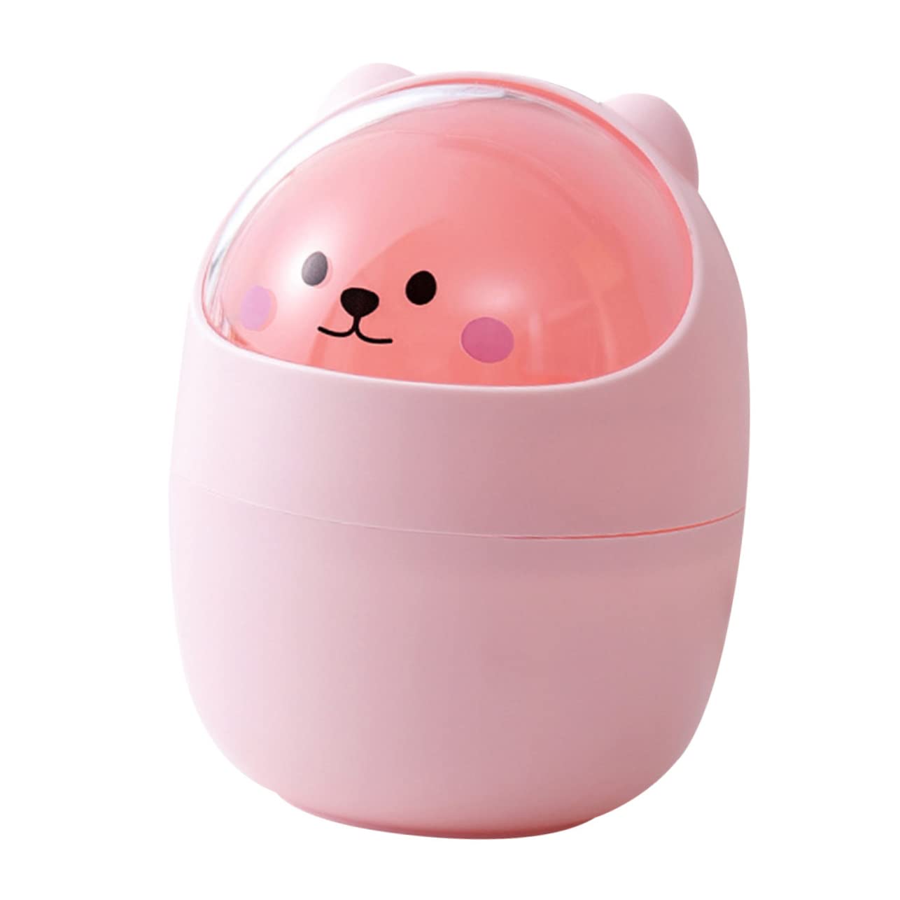 Zerodeko Plastic Buckets Desktop Trash Can Wastebasket with Cover Plastic Desktop Trash Bin-image-17