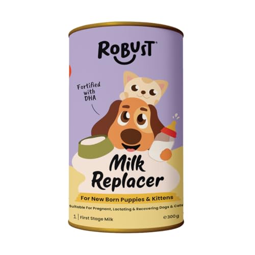 Image of ROBUST Milk Replacer for Puppies & Kittens | First Stage Formula with Probiotics & Prebiotics | Supports Growth, Digestion & Immunity | 300g Pack