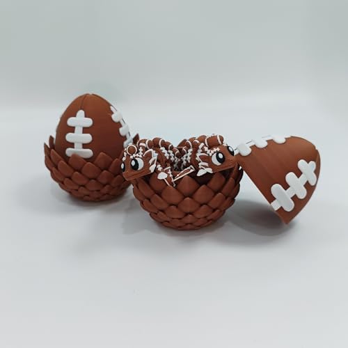 Kynovatrix Enchanted 3D Egg with Miniature Inside - Handcrafted Printed Collectible | Fantasy Decor & Gift (Football Dragon & Egg (Box)) — view 6