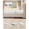VASAGLE King Bed Frame with Tall Headboard, Upholstered Platform Bed Frame King Size, with Wingback Tufted Headboard and Footboard, Wooden Slats, No Box Spring Needed, Cappuccino Beige URMB884W01