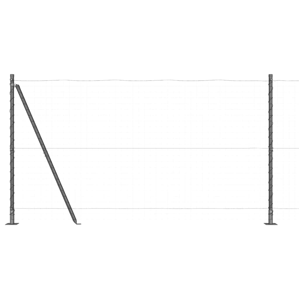 vidaXL Juego de Poste de Cerca de Concreto y Metal para Límites de Propiedad Jardín Cercas Duraderas Exterior Gris 3.2 x 68.5 cm Fácil Instalación Componentes Completos Incluidos Accesorios