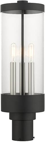 Miniatura 5 de Livex Lighting 3 Lt - Farol negro texturizado para exteriores