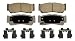 Wagner ThermoQuiet QC1297 Ceramic Disc Pad Set With Installation Hardware, Rear