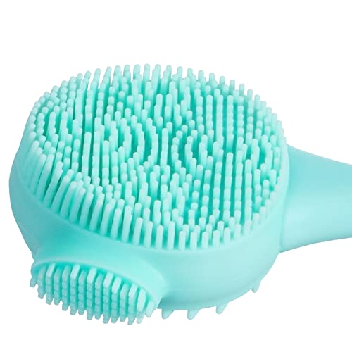 Escova de limpeza facial de silicone 3 designs, esfoliante de rosto portátil 4 em 1 para esfoliação