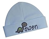 Embroidered Baby BOY Hat Personalized Keepsake Custom Infant Hat with Dinosaur - Funny Girl Designs
