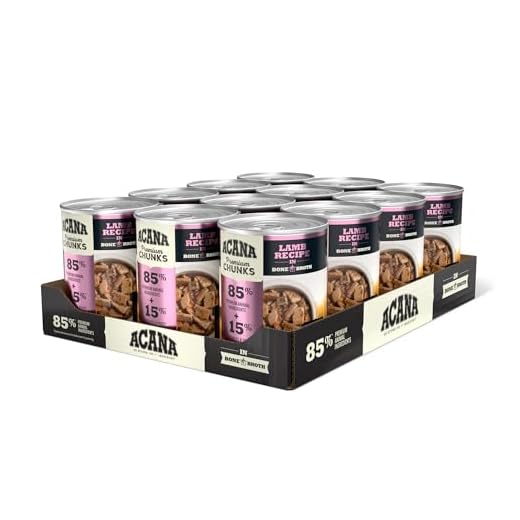 ACANA Premium Chunks in Bone Broth Grain-free Wet Dog Food Lamb Recipe 12.8oz Cans (12 Count)