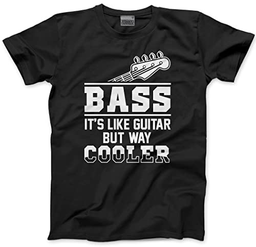 Image of HotScamp Bass Its Like Guitar But Way Cooler Bassiest Men's Unisex T-Shirt - Black Medium
