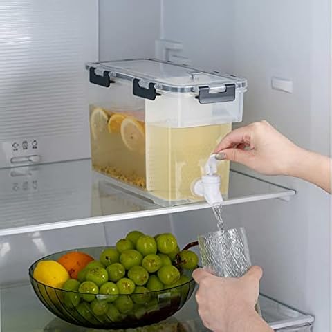 MANMAOHE Dispensador de bebidas de plástico con grifo dispensador de limonada de jugo helado Cover