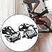 Menolana Exercise Bike Pedals with Toe Clip and Straps Anti Slip Portable 1/2 inch Spindle Indoor Cycling Pedal for Exercycle