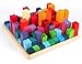 moderngenic 'Pyramid' Rainbow X-Large 100 Piece Blocks, Wooden Toys for Kids, Geometric Stacking Educational Building Blocks