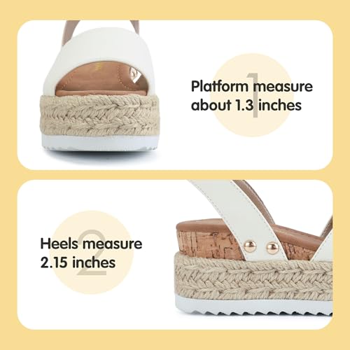 Image of PANDANINJIA Girls Sandals Wedge Platform Espadrille Open Toe Summer Little Big Kid Flower Girl Heels Dress Shoes