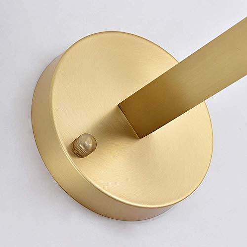 Base de latón industrial y oro mate en un aplique de pared de alta sofisticación 5