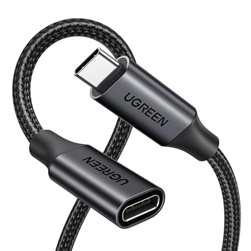 UGREEN USB C Verl&auml;ngerung 10 Gbps USB 3.2, USB-C Verl&auml;ngerungskabel 100W/4K 60Hz kompatibel mit iPhone 16/15, M3 MacBook Pro/Air, iPad Air 2024, Galaxy S24 Ultra Switch Konsolen usw. (Schwarz, 1m)