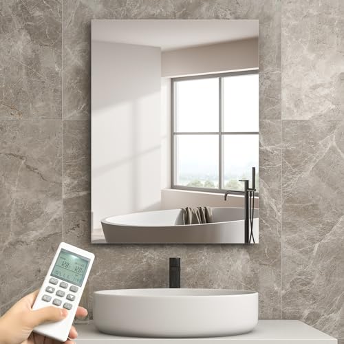 Infrarotheizung Spiegel mit Thermostat 450 Watt - Spiegelheizung...