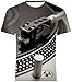 Produktbild Unisex 3D-bedrucktes T-Shirt mit Musikelement-Noten, lässiges Digitaldruck-T-Shirt, Sommer, personalisierte lässige Kurzarm-T-Shirts, Tops-A0005-M