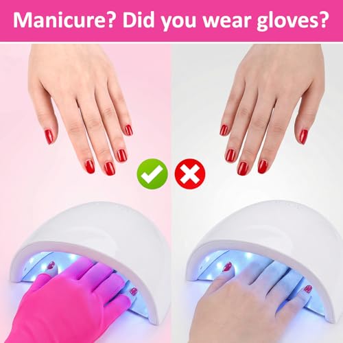 TIESOME 3 Paar UV-Handschuhe, UPF50+ UV-Schutz Handschuhe, UV Nagellack Fingerloses Design für Gel-Maniküre, Schützt Hände vor Sonne und UVA/UVB-Licht (Schwarz + Kamel + Rosa, Einheitsgröße)