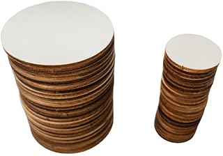 100 Pieces Unfinished Wood Circles, Blank Natural Wood Slices Cutouts, 1Inch & 2 Inch Circle Wood for Crafts, Christmas Ornaments and Home Decorations