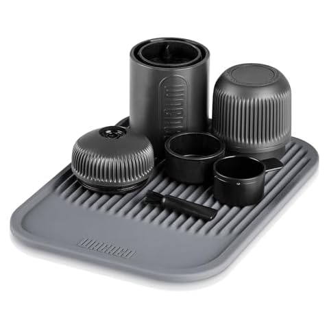 WACACO Coffee Mat, Multi-Purpose Drying Mat and Tamping Mat, Made of Food-Grade Silicone (Compact) Cover