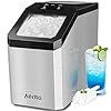 Aeitto Nugget Ice Maker Countertop, 55lbs/24H Ice Machine with 3.6L Water Tank&3.2Lbs Ice Basket, Self-Cleaning Pebble Ice Maker with Stainless Steel Housing for Home Office and Party, Silver
