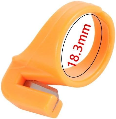 Miniatura 8 de Dedal 3 unids/set de plástico dedal anillo de costura cortador de hilo de hoja de dedo aguja artesanía hilo herramienta de corte DIY hogar máquina