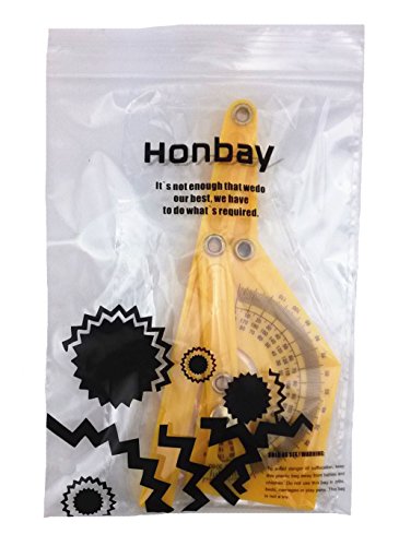 Honbay 1pc Plastic Protractor Angle Finder Measure Arm Ruler Gauge Tool