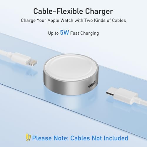 Elebase Apple Watch 11 Charger,5W USB C Magnetic Charging Adapter for iWatch USBC & iPhone Power Port and Apple Watch 11 Charger Cable 4FT with USB A Adapter image 5