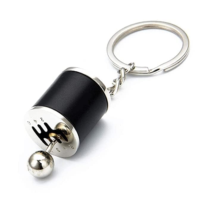 ARUZEN Six Speed Manual Transmission Shift Gear Box Fidget Toy Automotive Part Car Keychain Key Ring Key Chain Ring Keyrings Ideal for Car and Motorbike