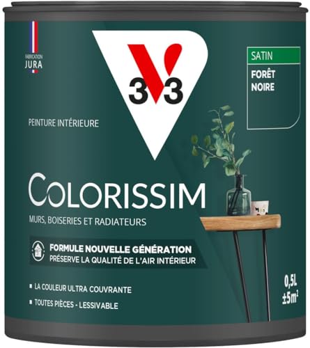 V33 Peinture multi-supports Colorissim® Forêt noire satin 0,5L