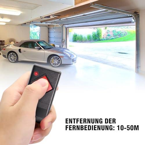 27,015 MHz Funkfernbedienung Garagentor, 2 Stück Ersatz-Fernbedienung Kompatibel mit Dicket Handsender MAHS27-01 Fernbedienung, 1 Kanal, Rote Taste, Garagentoröffner