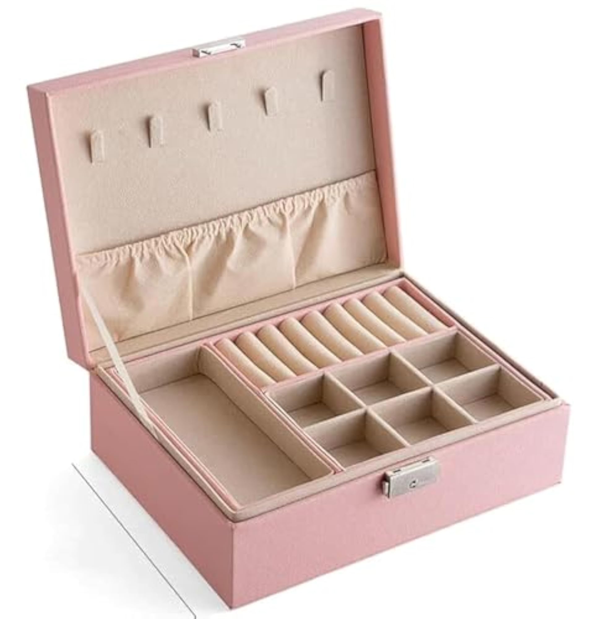 Jewellery Organiser Gifts PU Leather Lockable Storage Box