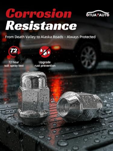 Image of OTUAYAUTO 1 /2-20 Lug Nuts - Replacement for 1990-2019 Ford Explorer, 2006-2014 Edge, 1982-2012 Ranger, 1964-1979 /1994-2014 Mustang, Dodge Ram 1500, 20PCS Chrome Closed End Bulge Acorn Lug Nut Set
