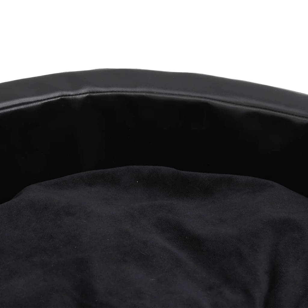 Cuccia per cani nera, 69 x 59 x 19 cm, peluche e ecopelle, cuscino antiscivolo, lavabile, divano delicato sulle articolazioni, ideale per cuccioli, animali domestici, interni ed esterni
