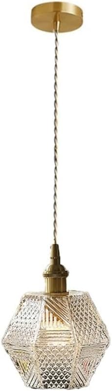 WINDALY E27 Glassp, Hangilight, Height Adjustable, Crystal for Restaurant, Coffee Bar, Kitchen Islandnsion Wire Lights/a/15Cm-B