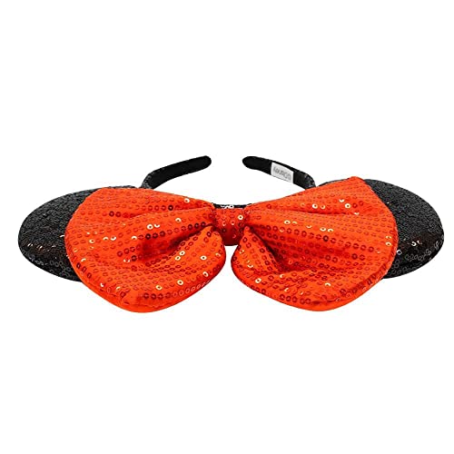 Tiara Laço Vermelho Orelhas Minnie Lantejoulas - Disney