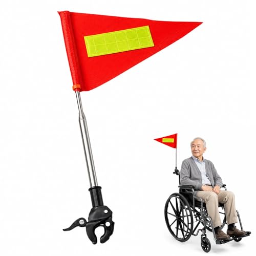 Reflective Mobility Scooter Safety Flag Kit