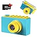 Kriogor Kamera Kinder, wasserdichte Kids Digitalkamera und Videokamera mit HD 1080/ 8 Megapixel/ 2 Zoll Bildschirm/ 32G TF Karte, Geschenke für Kinder (Blau)