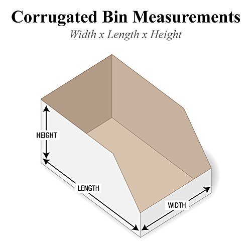 Image of Partners Brand PBINMT615 Open Top Bin Boxes, 6 inch x 15 inch x 4 1 /2 inch, Oyster White (Pack of 50)