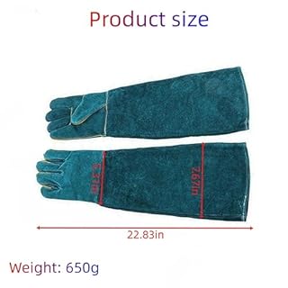 Elolicu 22 Inch Animal Handling Gloves - Anti Bite, Scratch & Heat Resistant for Dogs, Cats, Snakes & Reptiles