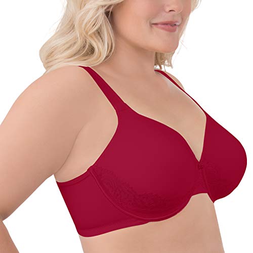 Image of Vanity Fair Women's Full Figure Beauty Back Smoothing Bra with Lace, 4-Way Stretch Fabric, Lightly Lined Cups up to DD