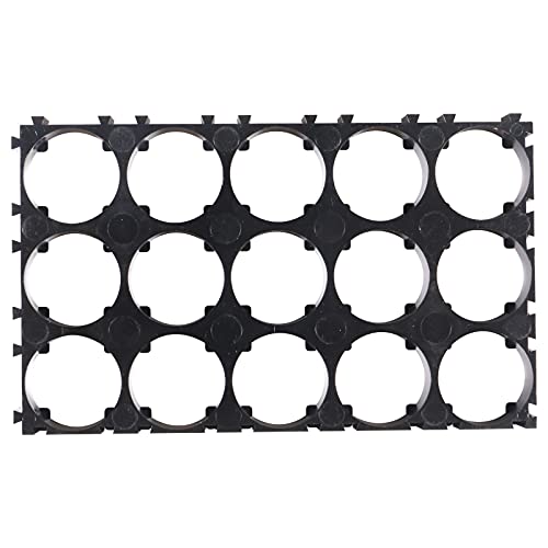 15Pcs 18650 Lithium Battery Cell Holder 3X5 Cell Spacer Bracket Stand Battery Storage Box Protection Board Cylindrical Battery Pack Safety Anti Vibration Plastic Case Box For Diy Fixed 18650 Battery #TOP5