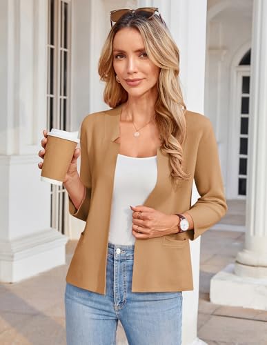 Image of GRACE KARIN 3 /4 Sleeve Sweater Blazer Jackets for Women Business Casual
