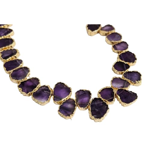 Perles d'améthyste naturelles calibrées sans éclats pour fabriquer un collier sans défaut