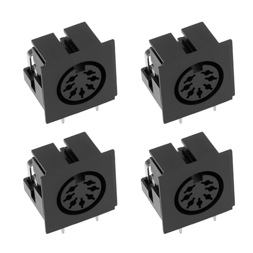 OTOTEC 4pcs 7 pin Female Connector DIN Socket LN0507 for Audio Signals Industrial Equipment without Shield