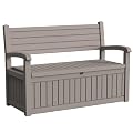 PatioZen 80 Gallon Outdoor Storage Bench Waterterproof Lockable,Outdoor Storage Furniture for Patio,Garden and Porch,Tools and Cushions