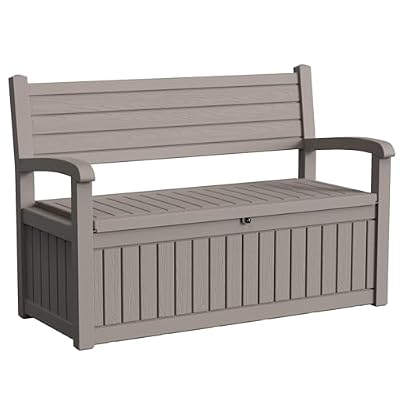 PatioZen 80 Gallon Outdoor Storage Bench Waterterproof Lockable,Outdoor Storage Furniture for Patio,Garden and Porch,Tools and Cushions