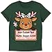 Custom Christmas T-Shirt with Cute Deer – Personalized Front Text & Back Text-Handmade Holiday Tee with Color & Size Options