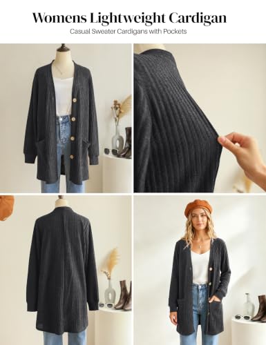 Image of MONNURO Plus Size Cardigan for Women Lightweight Open Front with Pockets
