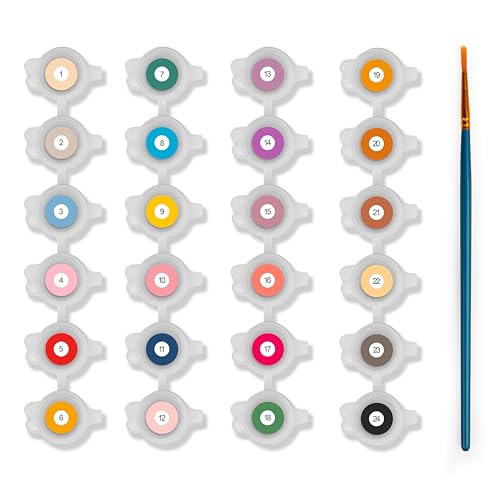 Kit peinture par numéros Kikkerland de 5 cartes de vœux créatives à offrir ou envoyer