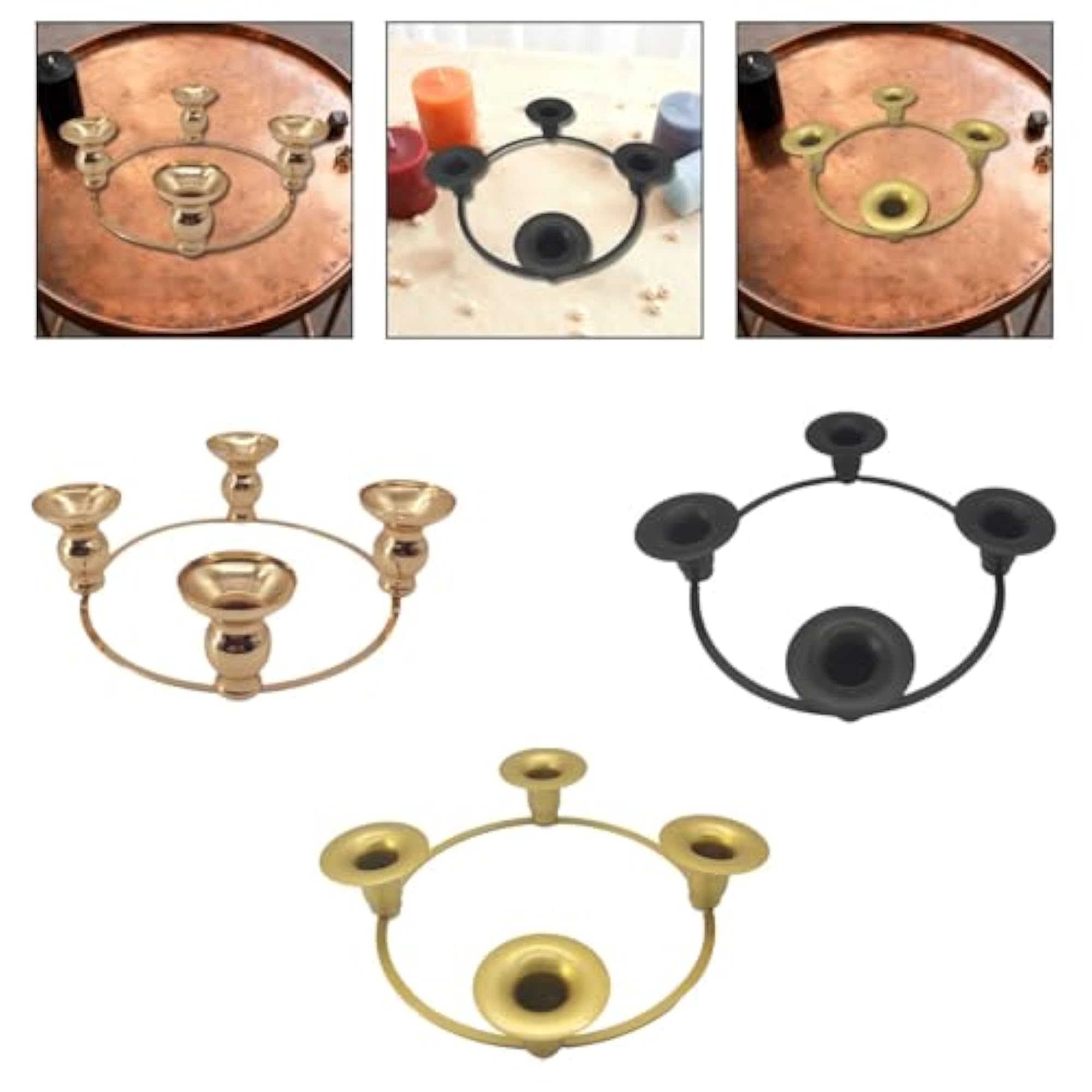 4 Cup Candle Holder Desk Decor, Anniversary Gift